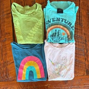 L.L. Bean, cat & Jack Kids Long Sleeve Tees - Green, Blue, Pink